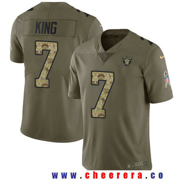 Marquette King Las Vegas Raiders olive Salute To Service jersey
