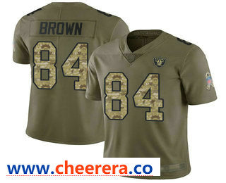Antonio Brown Las Vegas Raiders olive Salute To Service jersey