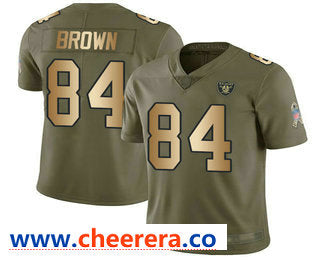 Antonio Brown Las Vegas Raiders olive Salute To Service jersey