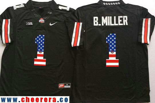 Baxton Miller Ohio State Buckeyes black Fashion jersey