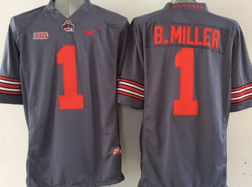 Baxton Miller Ohio State Buckeyes gray Limited jersey