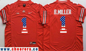 Baxton Miller Ohio State Buckeyes red Fashion jersey