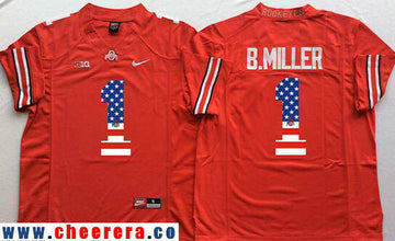 Baxton Miller Ohio State Buckeyes red Fashion jersey