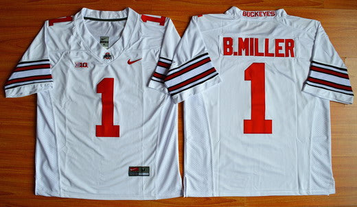Baxton Miller Ohio State Buckeyes white Limited jersey