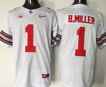 Baxton Miller Ohio State Buckeyes white Limited jersey