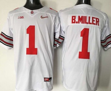 Baxton Miller Ohio State Buckeyes white Limited jersey