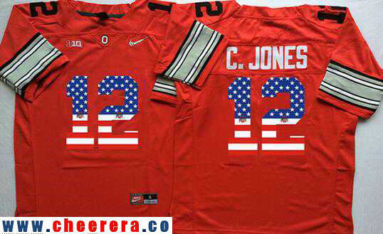 Cardale Jones Ohio State Buckeyes red Fashion jersey