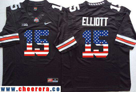Ezekiel Elliott Ohio State Buckeyes black Fashion jersey