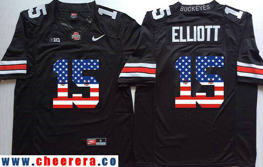 Ezekiel Elliott Ohio State Buckeyes black Fashion jersey