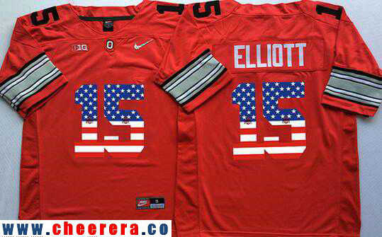 Ezekiel Elliott Ohio State Buckeyes red Fashion jersey