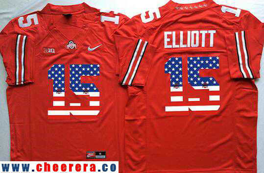 Ezekiel Elliott Ohio State Buckeyes red Fashion jersey