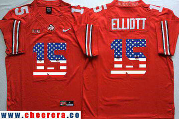 Ezekiel Elliott Ohio State Buckeyes red Fashion jersey