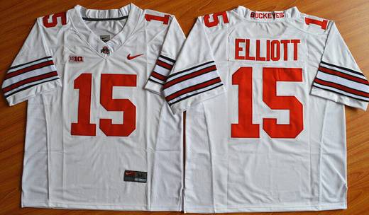 Ezekiel Elliott Ohio State Buckeyes white Limited jersey