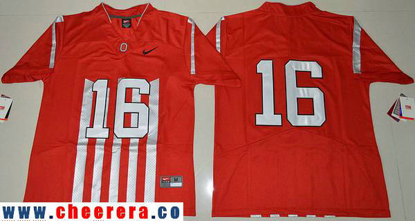J.T. Barrett Ohio State Buckeyes red Limited jersey