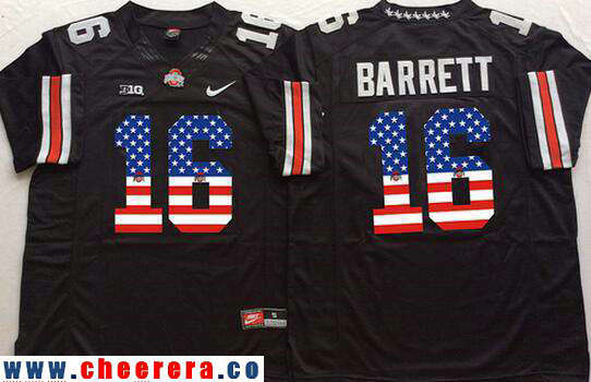 J.T. Barrett Ohio State Buckeyes black Fashion jersey