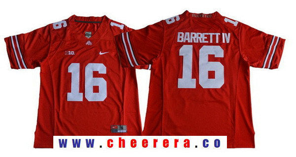J.T. Barrett IV Ohio State Buckeyes red Limited jersey