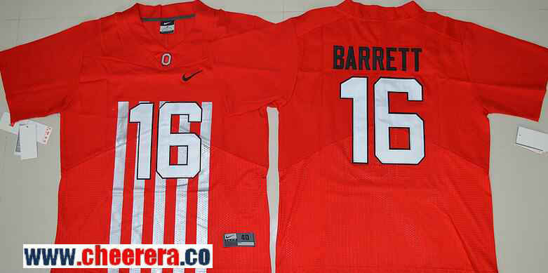 J.T. Barrett Ohio State Buckeyes red Elite jersey