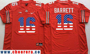 J.T. Barrett Ohio State Buckeyes red Fashion jersey