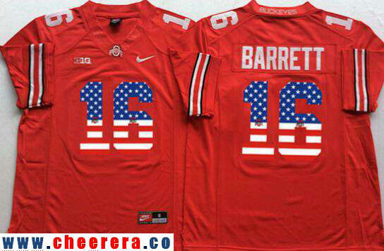 J.T. Barrett Ohio State Buckeyes red Fashion jersey