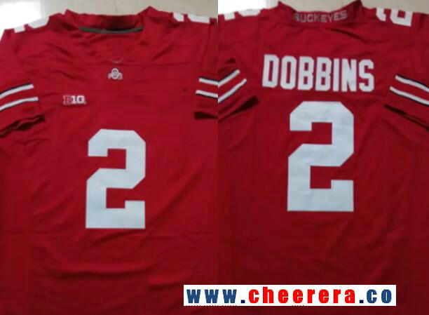 J. K. Dobbins Ohio State Buckeyes red Limited jersey