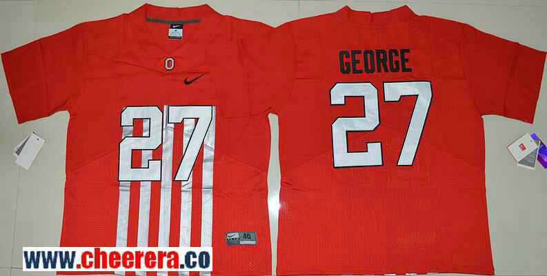Eddie George Ohio State Buckeyes red Elite jersey