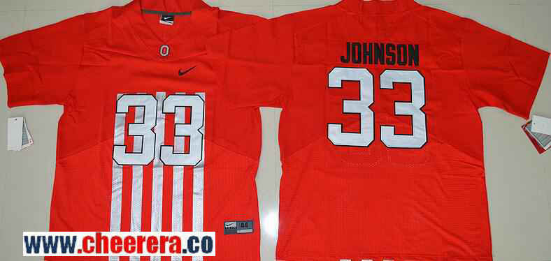 Pete Johnson Ohio State Buckeyes red Elite jersey