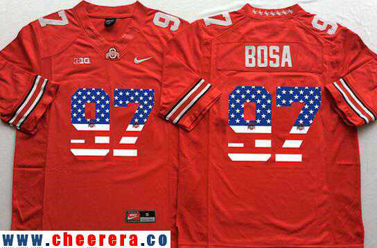 Joey Bosa Ohio State Buckeyes red Fashion jersey
