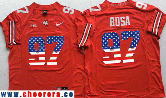 Joey Bosa Ohio State Buckeyes red Fashion jersey