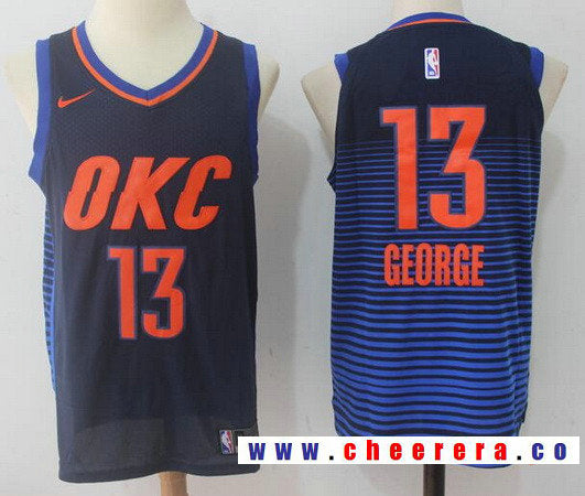 Paul George Oklahoma City Thunder navy jersey