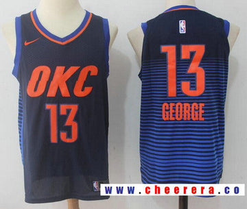 Paul George Oklahoma City Thunder navy jersey