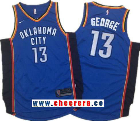 Paul George Oklahoma City Thunder royal jersey