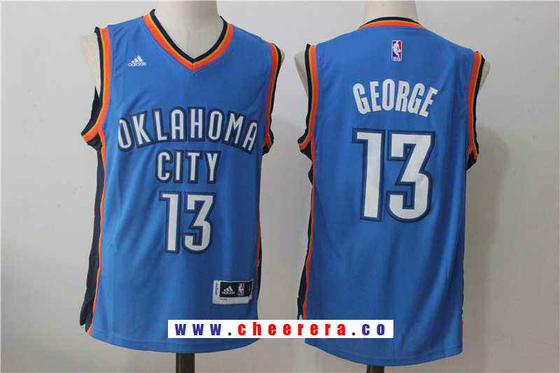 Paul George Oklahoma City Thunder royal jersey