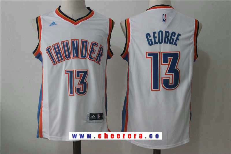 Paul George Oklahoma City Thunder white jersey