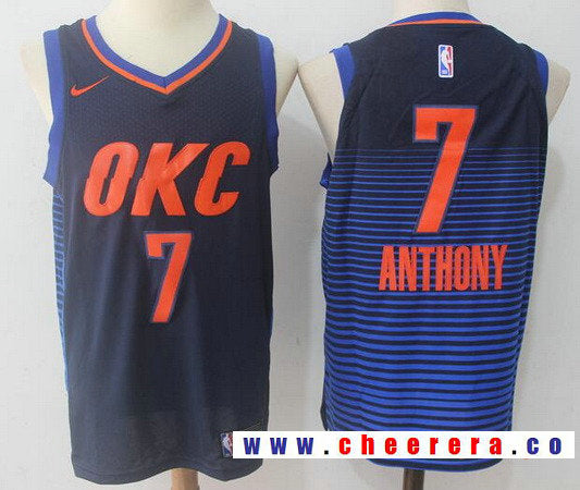 Carmelo Anthony Oklahoma City Thunder navy jersey
