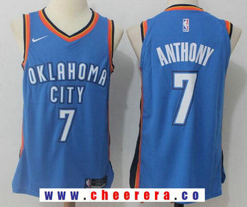 Carmelo Anthony New Oklahoma City Thunder royal jersey