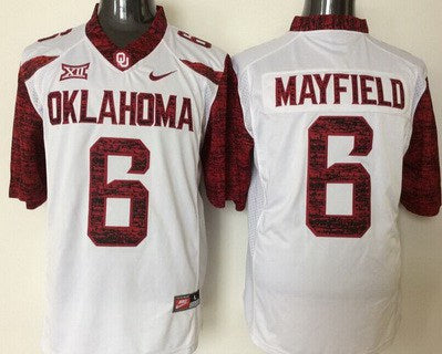 Baker Mayfield Oklahoma Sooners white jersey