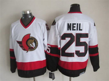 Chris Neil Ottawa Senators white Throwback jersey
