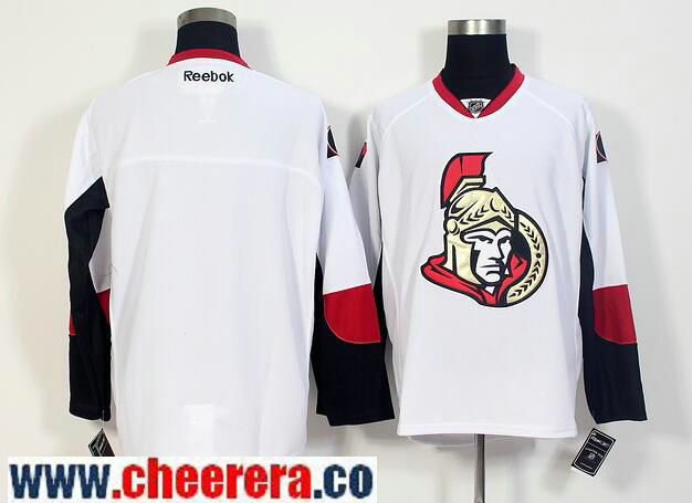 Custom Ottawa Senators white Away jersey