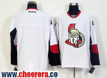 Custom Ottawa Senators white Away jersey