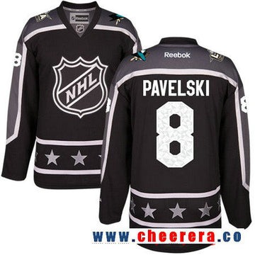 Pacific Division Joe Pavelski Reebok San Jose Sharks black All-Star jersey