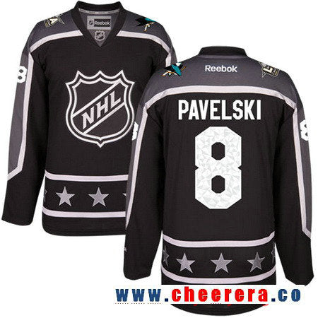 Pacific Division Joe Pavelski Reebok San Jose Sharks black All-Star jersey