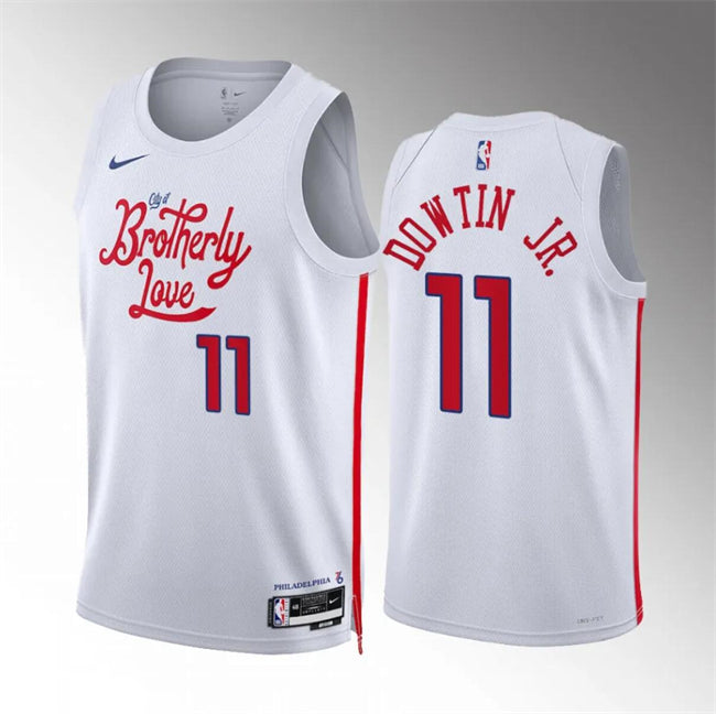 Jeff Dowtin Jr Philadelphia 76ers white jersey