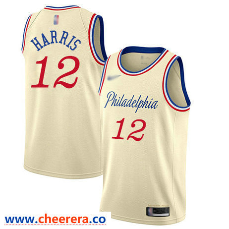 Tobias Harris Philadelphia 76ers cream jersey
