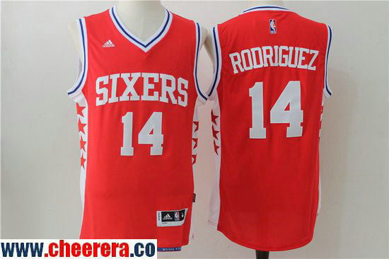 Sergio Rodriguez New Philadelphia 76ers red jersey