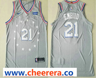Joel Embiid Philadelphia 76ers gray Authentic jersey