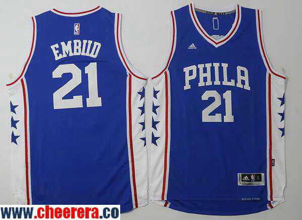 Joel Embiid New Philadelphia 76ers blue jersey