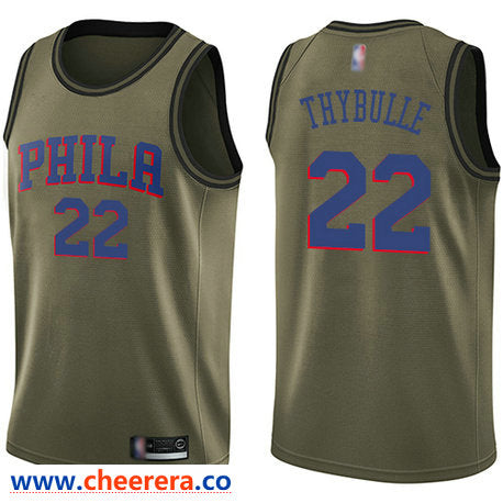 Mattise Thybulle Philadelphia 76ers green Salute To Service jersey