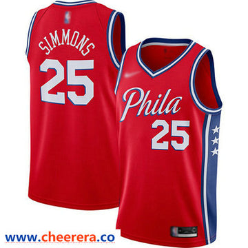 Ben Simmons Philadelphia 76ers red jersey