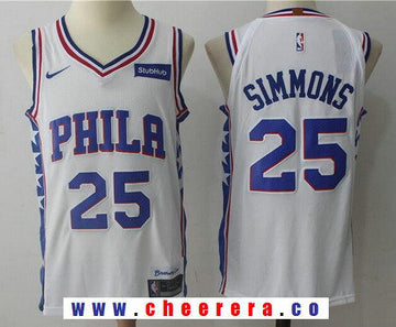 Ben Simmons Philadelphia 76ers white jersey