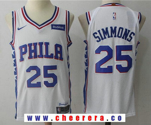 Ben Simmons Philadelphia 76ers white jersey